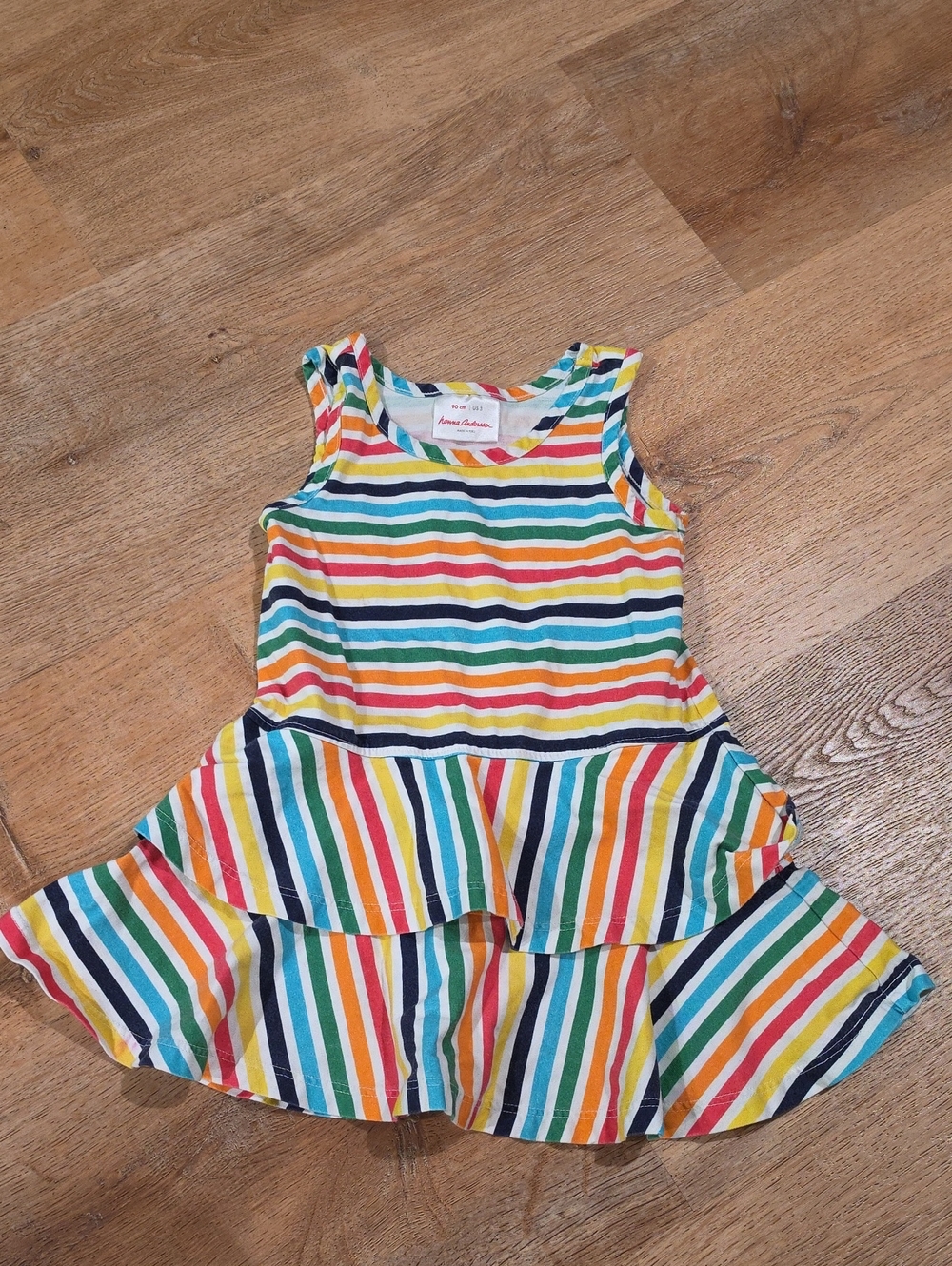 Hanna Andersson Rainbow Stripe Dress 3T